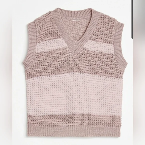 💖 Girls Striped Sweater Vest - Picture 13 of 16